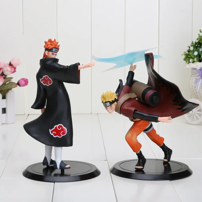 2pcs set 18cm Naruto Uzumaki Naruto VS Pain PVC font b Action b font font b