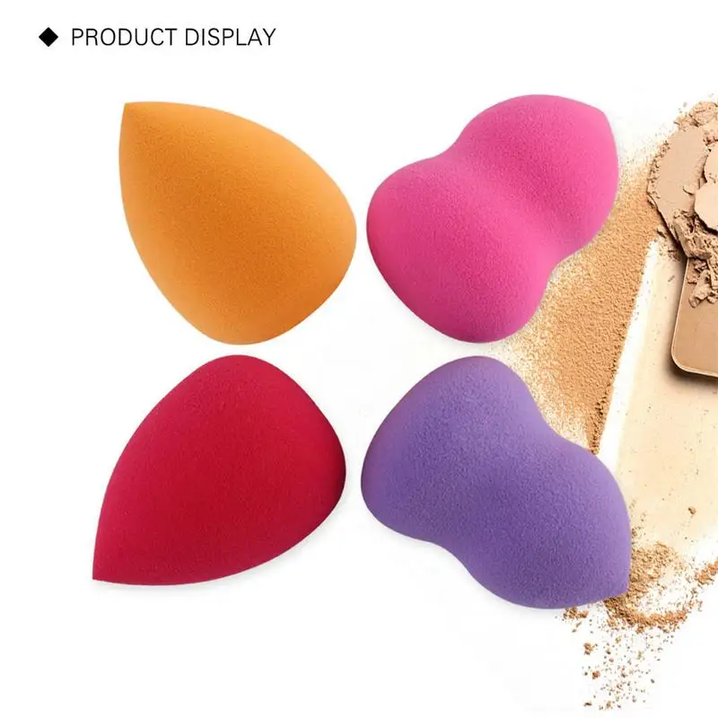 

4PCS/Pack Water Drop Shaped Makeup Sponge Puff Grow Bigger In Water Suitable For Foundatio BB CC Cream Liquid Powder Beauty Tool