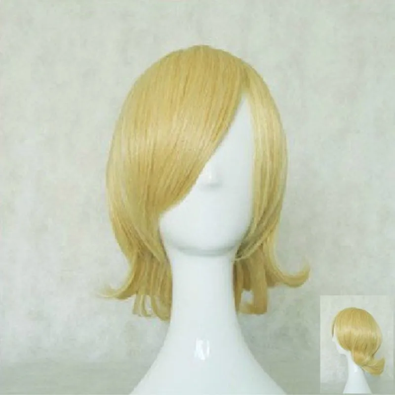 HAIRJOY синтетические волосы короткие светлые Вокалоид кагамине рин косплей парик высокая температура волокно 3 цвета