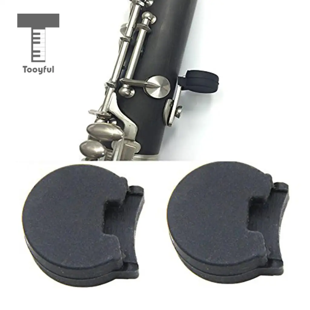 5pcs Thickness 10mm Black Rubber Clarinet Oboe Thumb Rest Cushion Pad Protector Comfortable Woodwind Instrument Parts