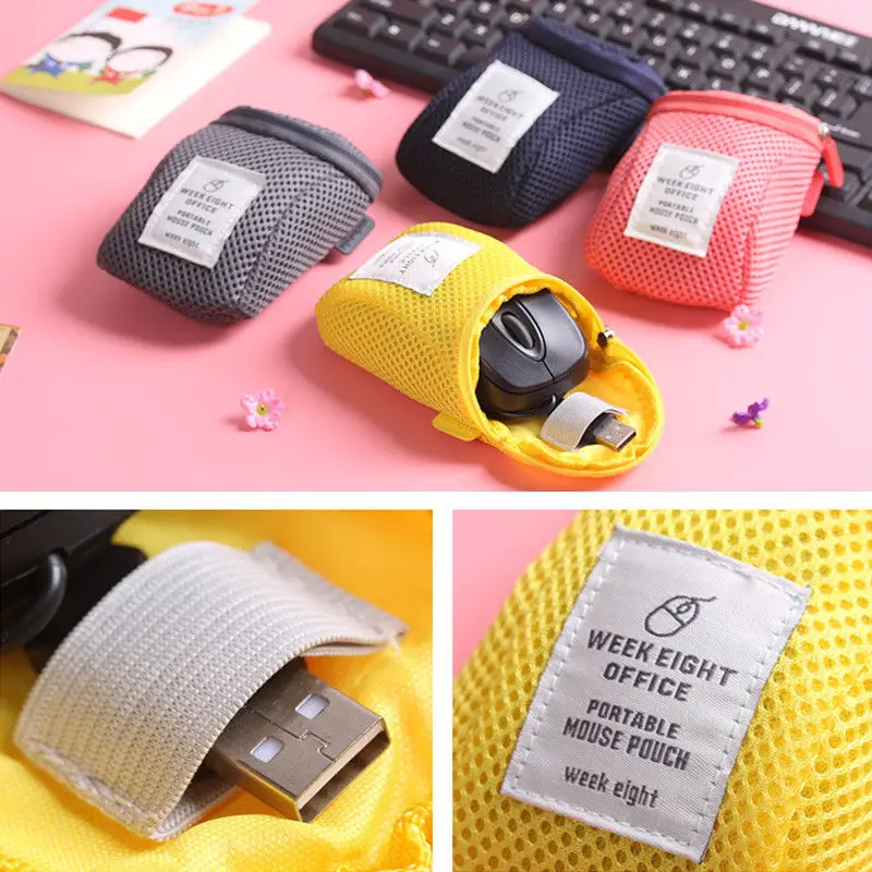 

Travel Portable Mouse USB Computer Accessory Pouch Bag Carry Case Cover Bags