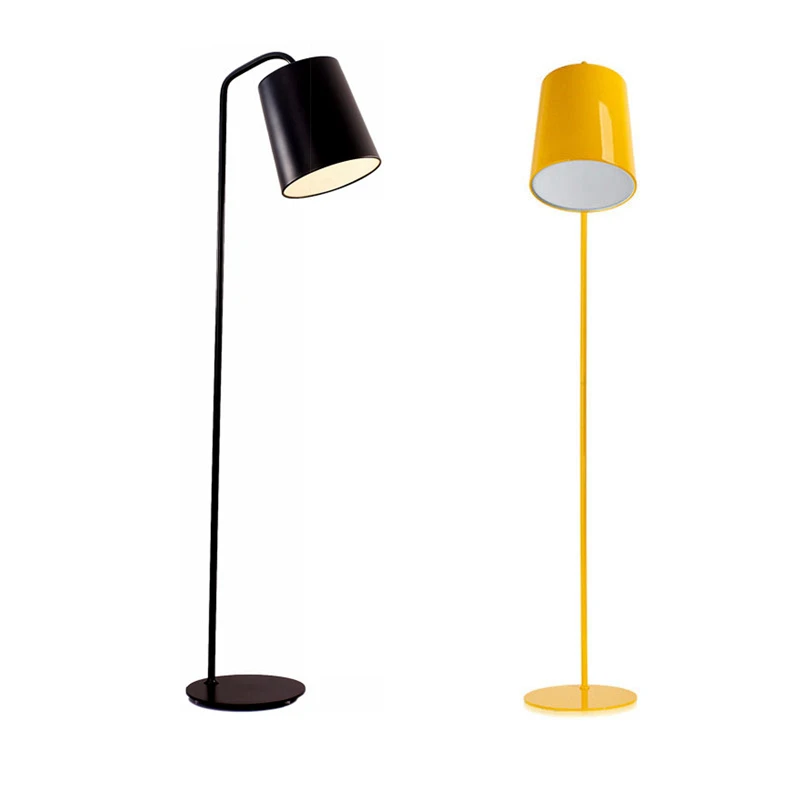 

Post modern Floor Lamp yellow black colorful lampshade floor light Living Room reading bedroom office standing lamp E27 lamp