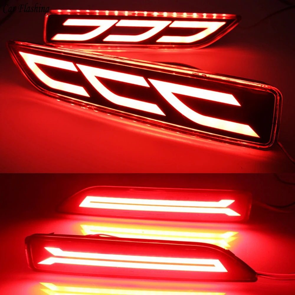 

2PCS LED Tail Rear Bumper Lights for Honda City 2012 2013 2014 BR-V BRV 2015 2016 MOBILIO 2016 2017 Braking lights driving lamp