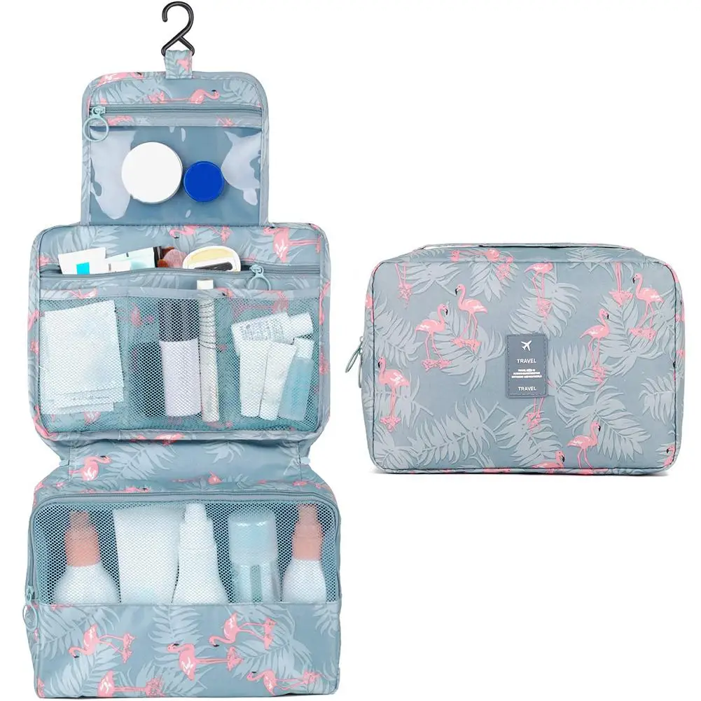 

Flamingos Travel Cosmetic Storage Bag Large Capacity Waterproof Pockettrip Hanging Ms Toiletry Wash Pouch Portable Organizer