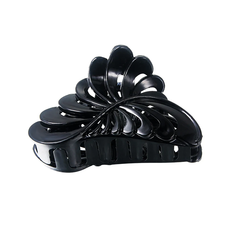 A Black Shiny Barrette Hair Clip