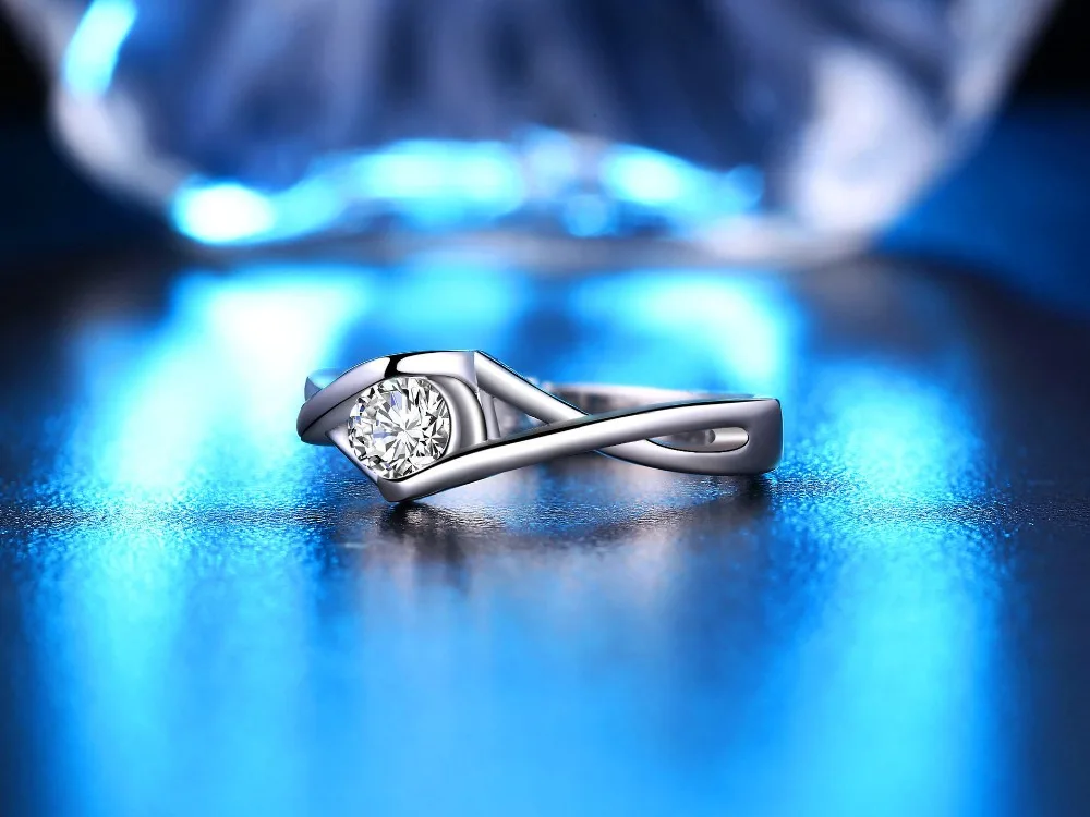 Горячая Распродажа, модные роскошные женские украшения для помолвки, 5A ZC, кристалл, циркон, женские свадебные кольца на палец из стерлингового серебра 925 пробы, кольца в виде цветка