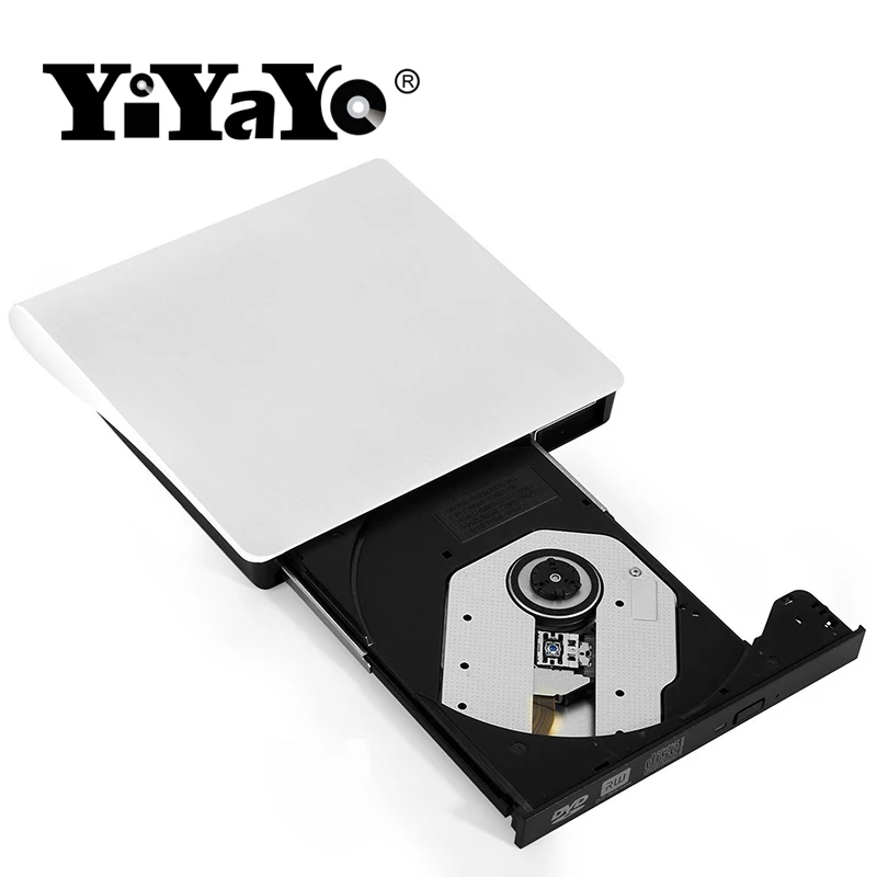 

YiYaYo USB 3.0 External dvd Optical CD/DVD RW Burner ROM Player Portable Read Writer slim for windows 10/7/8 laptop