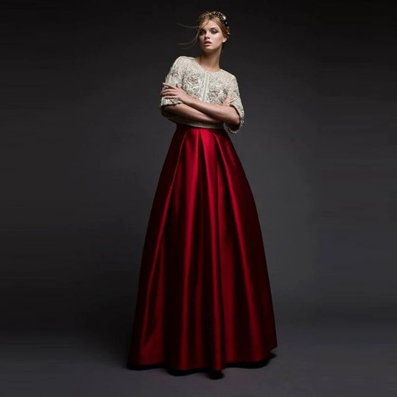 BURBERRY'S : Jupe longue, laine, avec sa doublure, fermeture éclair