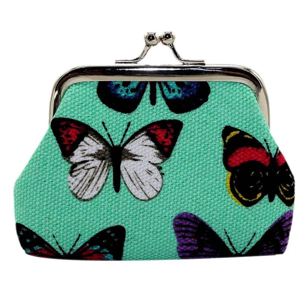 

Fashion lady coin purse coin mini coin purse canvas clutch bag Carteira butterfly print coin purse Dropship Y430