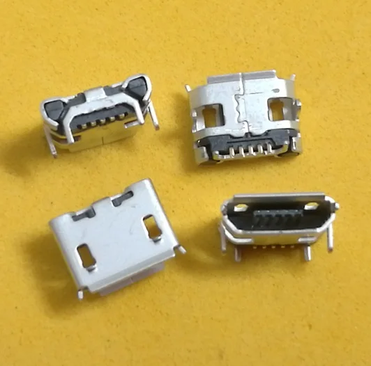 100X MICRO mini USB зарядный порт для телефона планшета android 5 P Pin 7 2 мм Lenovo mobile 4 фута DIP