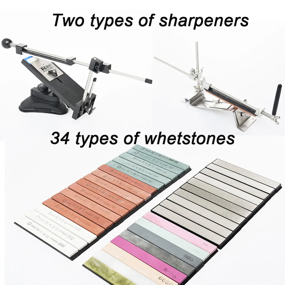 

Knife Sharpener Sharpening Machine System Steel Professional Whetstone Diamond Stones Bars Fix Fixed Angle Grinding Device