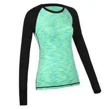 Женская длинная футболка, быстросохнущие брендовые топы, одежда для тренировок, бега, йоги, футболка для тренировок, фитнеса, занятий спортом, футболки, одежда V106