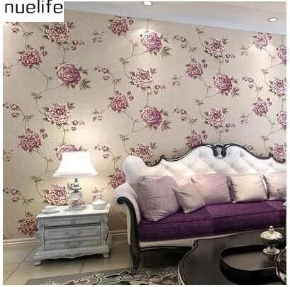 

0.53x10m European embossed palace big flower wallpaper living room restaurant bedroom background wallpaper