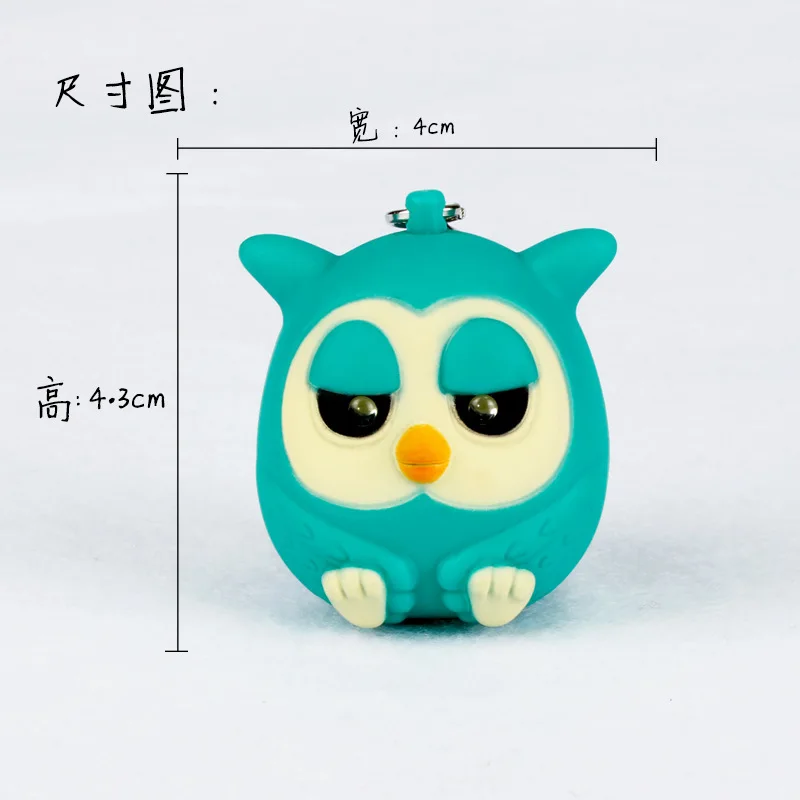 The owl font b LED b font sound luminous key chain Creative small toys font b