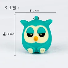 The owl font b LED b font sound luminous key chain Creative small toys font b