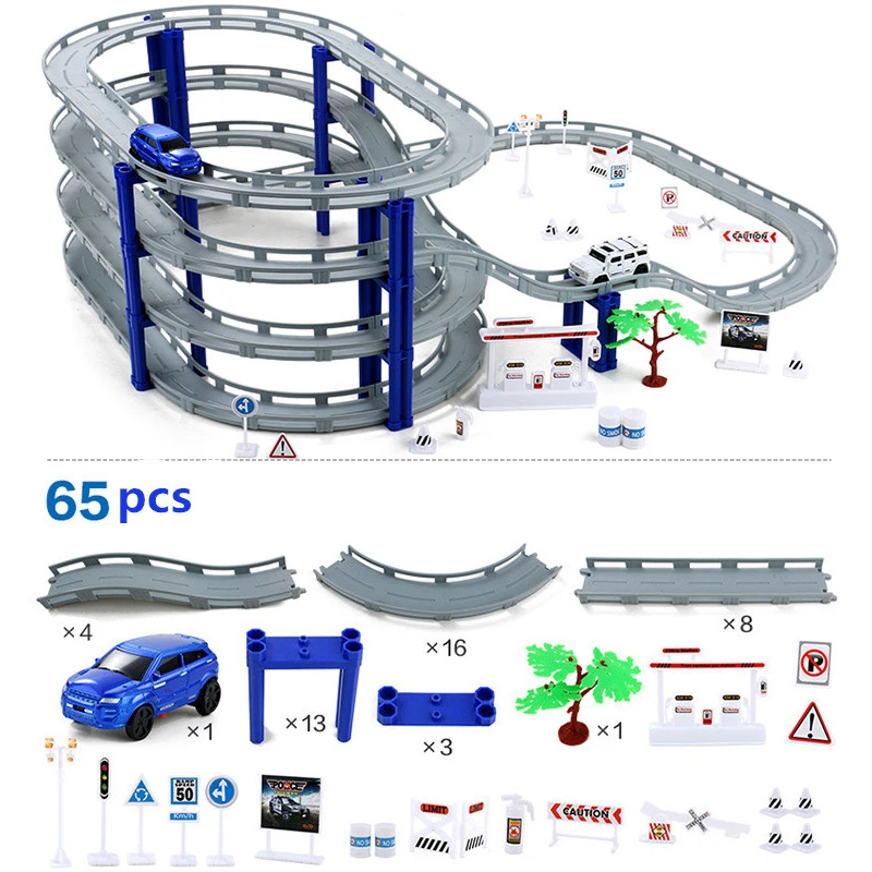 DIY трек 3D гоночный автомобиль трек игрушки Автостоянка сборная железная дорога автомобиль игрушка DIY слот модель игрушки для детей день рождения