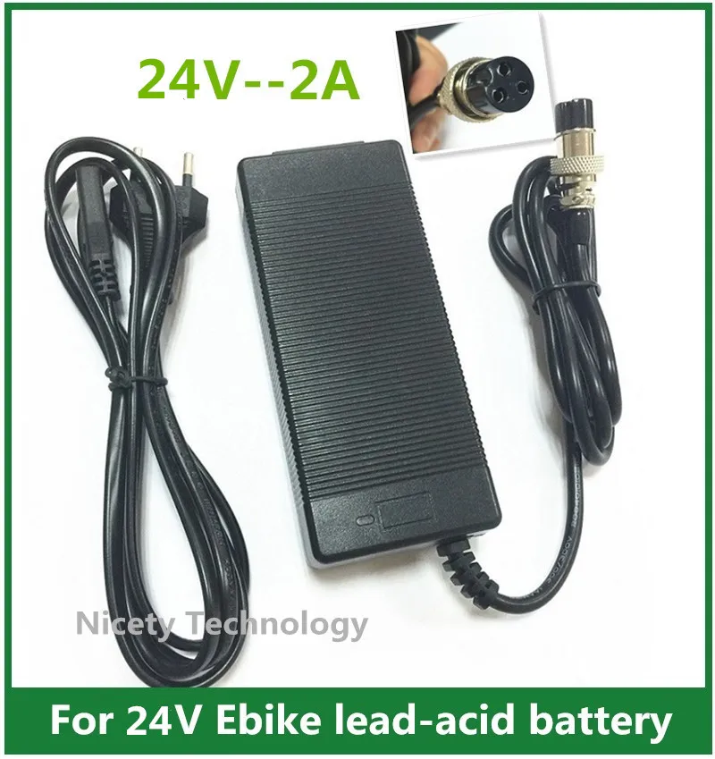 24 Volt 2A 48W Scooter Battery Charger for Razor Electric Scooter E100 E150 E200 E225S E300 E325S MX350 for Razor Mini Chopper