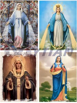 

MYTIAN Religion Series Diamond Painting Virgin Mother Mary Cross Stitch Diamond Embroidery DIY Handcraft Home Decor Wall Sticker