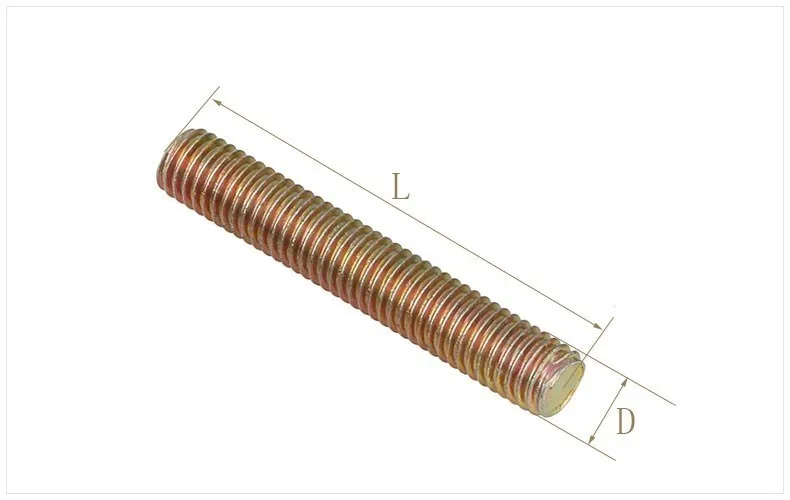 10 шт. M5 M6 длинный оцинкованный метрический болт полный резьбовой вал стержень стержня резьбовой болт