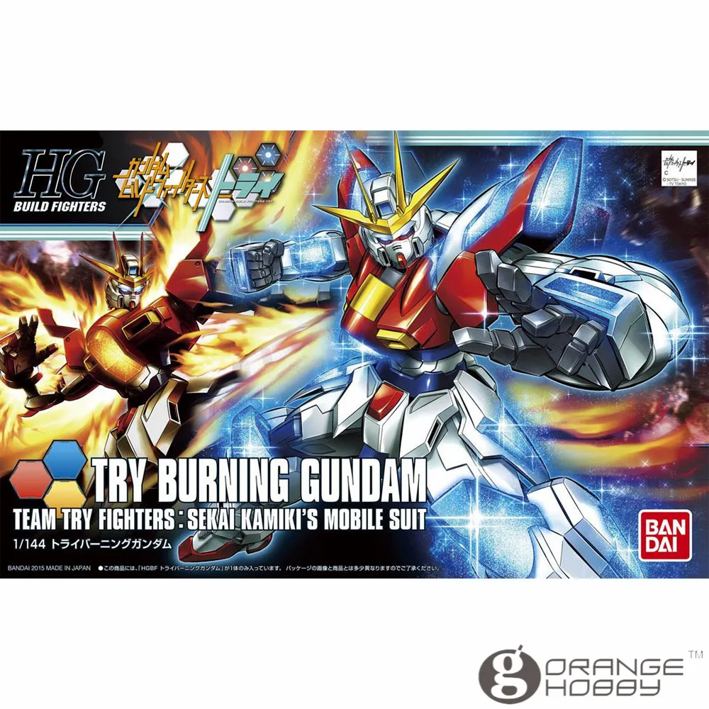 OHS Bandai HG Build Fighters 028 1/144 Try Burning Gundam мобильный костюм сборочные комплекты моделей|model
