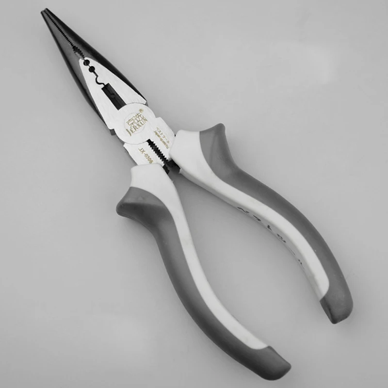 

JERXUN 6" Needle-Nose Pliers High Carbon Steel Fishing Pliers Hand Tools Multi-functional Wire Clipper for Machinery Industry