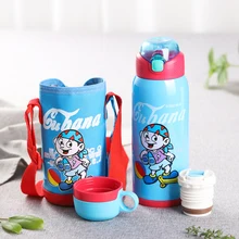 500ml Baby Feeding Thermos Cup Cute Cartoon Printed Portable Stainless Steel Vacuum Flask Birthday gift for kids baby with 2 Lid 500ml Baby Feeding Thermos Cup Cute Cartoon Printed Portable Stainless Steel Vacuum Flask Birthday gift for kids baby with 2 Lid