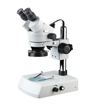 

LAB Dissecting Zoom Stereo Binocular Microscope 7X-45X Magnification WF10X/20 Eyepieces Mobile Phone Repair Microscope 144 LED