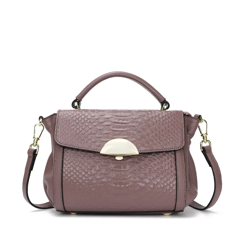 JIANXIU женские сумки из натуральной кожи известных брендов сумки-мессенджеры сумки через плечо сумки-тоут из крокодиловой кожи 2 цвета - Цвет: Purple