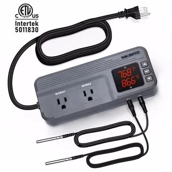 

Inkbird 12 Period Time Thermostat ITC-608T Temperature Humidity Controller 2 Temperature Sensors Temperature Instrument Brewing