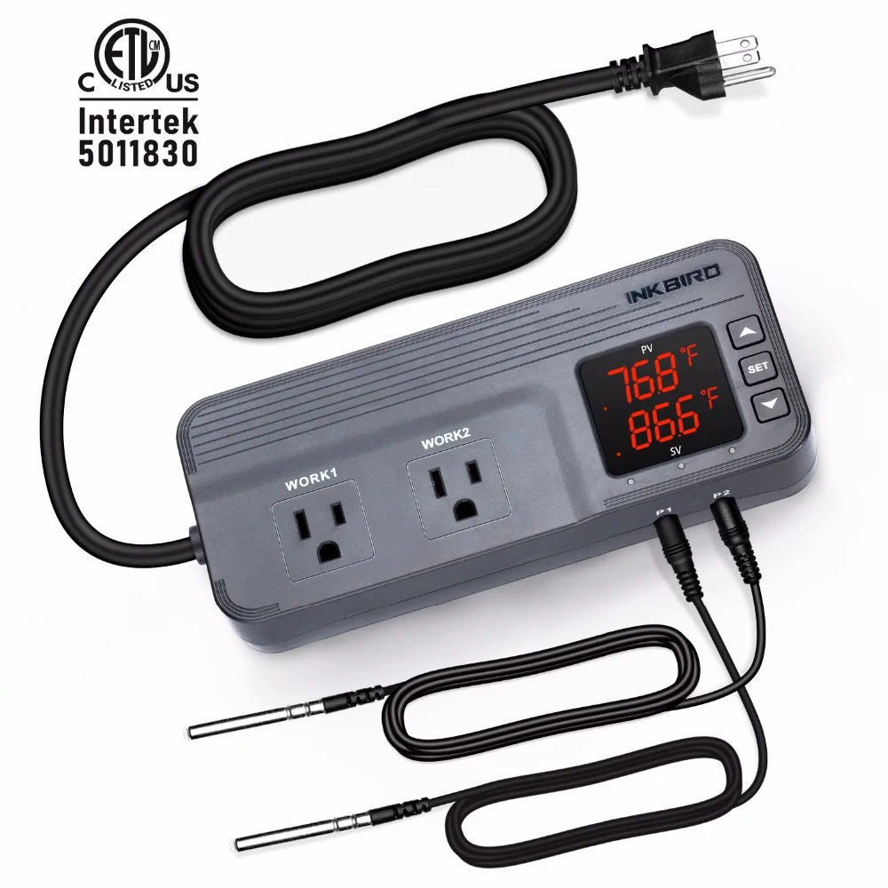 Inkbird Dual Stage Outlet Thermostat ITC 608T Temperature