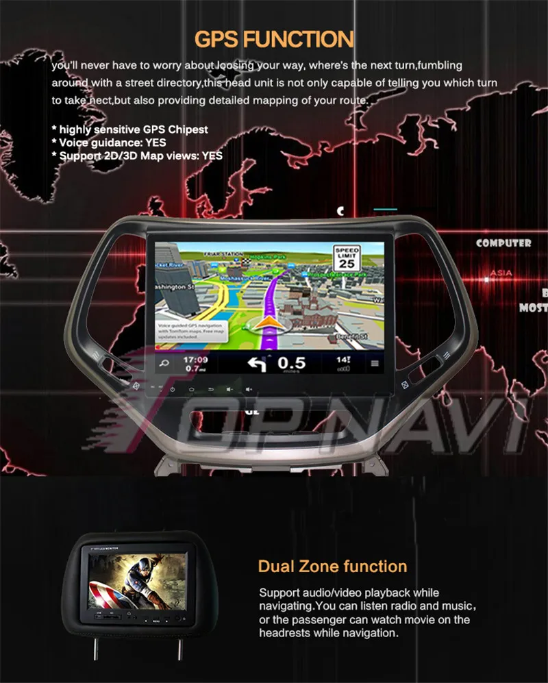car multimedia For Jeep Cherokee 2016