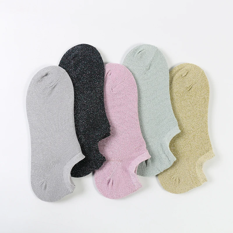 

DONG AI/5 пар стильных и удобных цветных шелковых нейлоновых невидимых женских носков-лодочек для девочек