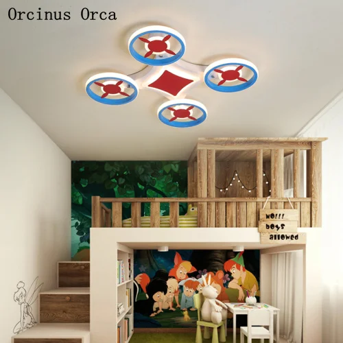 

Cartoon Creative Colorful Aircraft ceiling lamp Boys'Bedroom Children's Room Lights Modern Simple LED Technology ceiling lamp