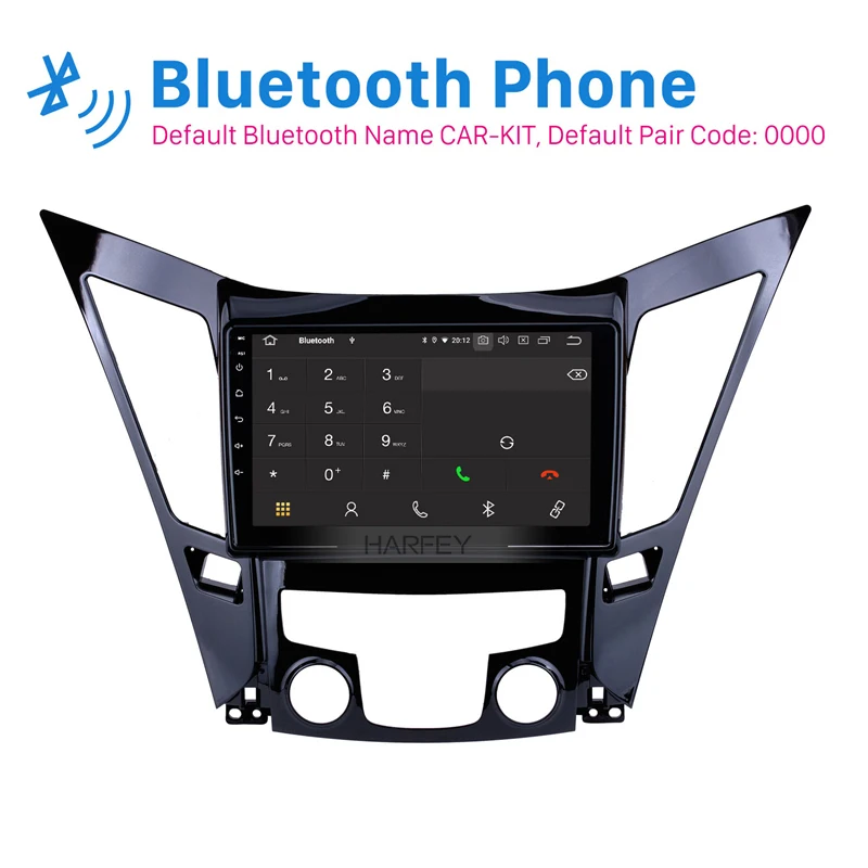 Discount Harfey Car GPS Navi 9" HD Android 9.0 Auto Radio Multimedia Player For HYUNDAI Sonata i40 i45 2011 2012 2013 2014 2015 Head Unit 1