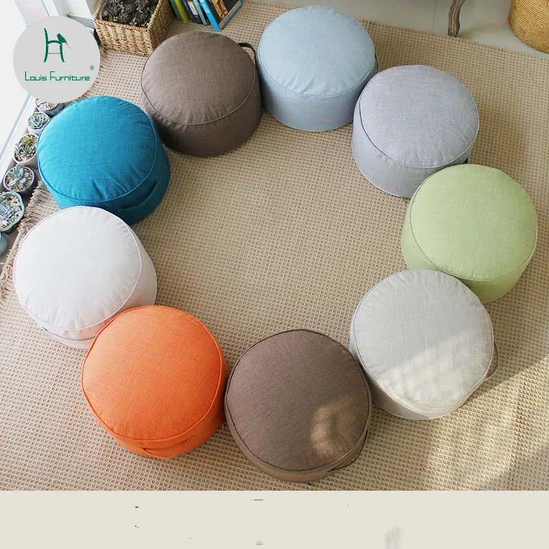 

Louis Fashion Stools & Ottomans Nordic Multicolored Minimalist with Handle Washable Fabric Low Tatami