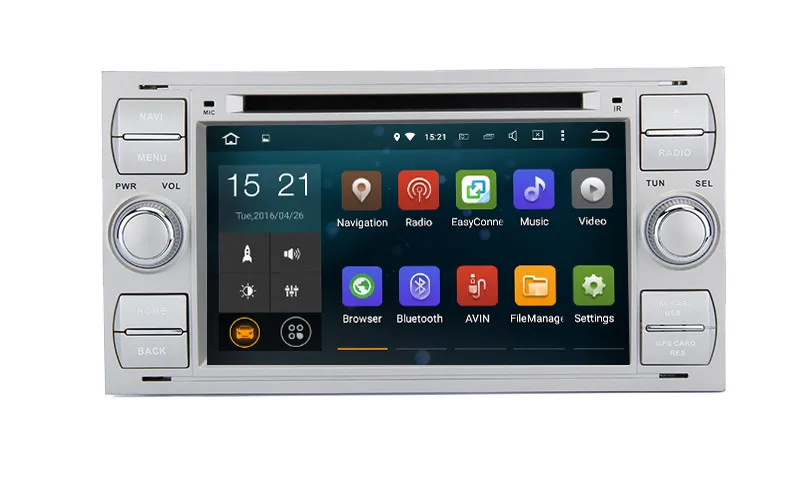 Excellent 7 inch 2din Android 7.1 Car DVD Player for Ford Focus Kuga Transit Wifi 4G GPS Bluetooth Canbus Radio Canbus Free GPS Map 0