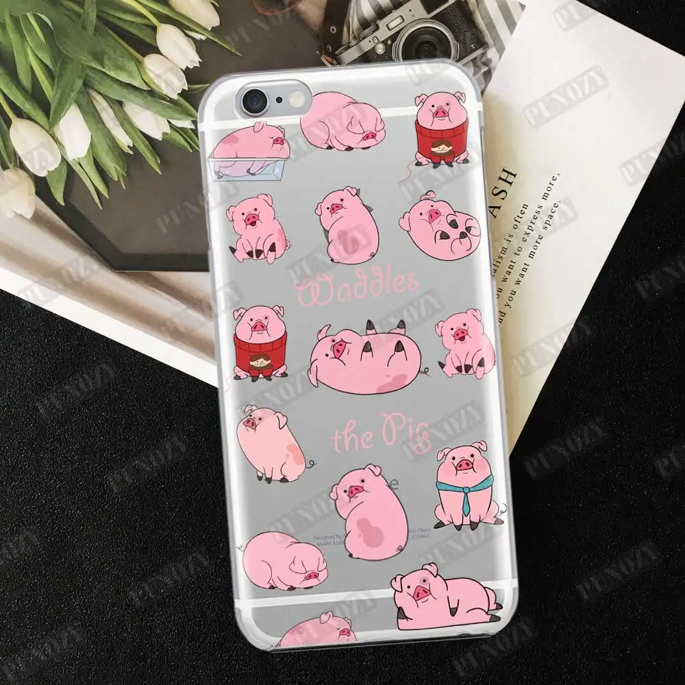 Милый чехол для телефона с рисунком из мультфильма Гравити Фолз Waddles the Pig Для iphone 11 pro X XR XS MAX 6 6S 8 7 Plus 5 5S SE 4 4S силиконовый чехол из ТПУ