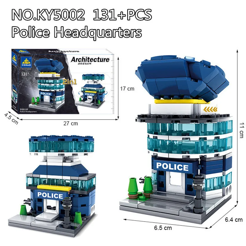 City Street Compatible Legoings Friends Architecture Shop Store Fire Station Building Blocks Kazi Citys Bricks Toys For Children