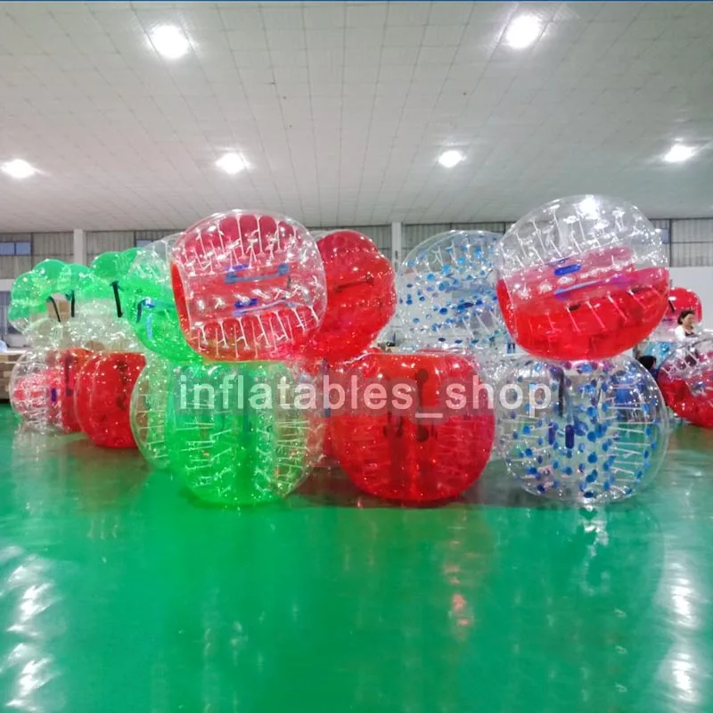 Бесплатная доставка 2 шт (1 синий + 1Red) 1,5 м пузырь футбол с 0,8 мм ТПУ, надувной мяч пузырь костюм, Zorb