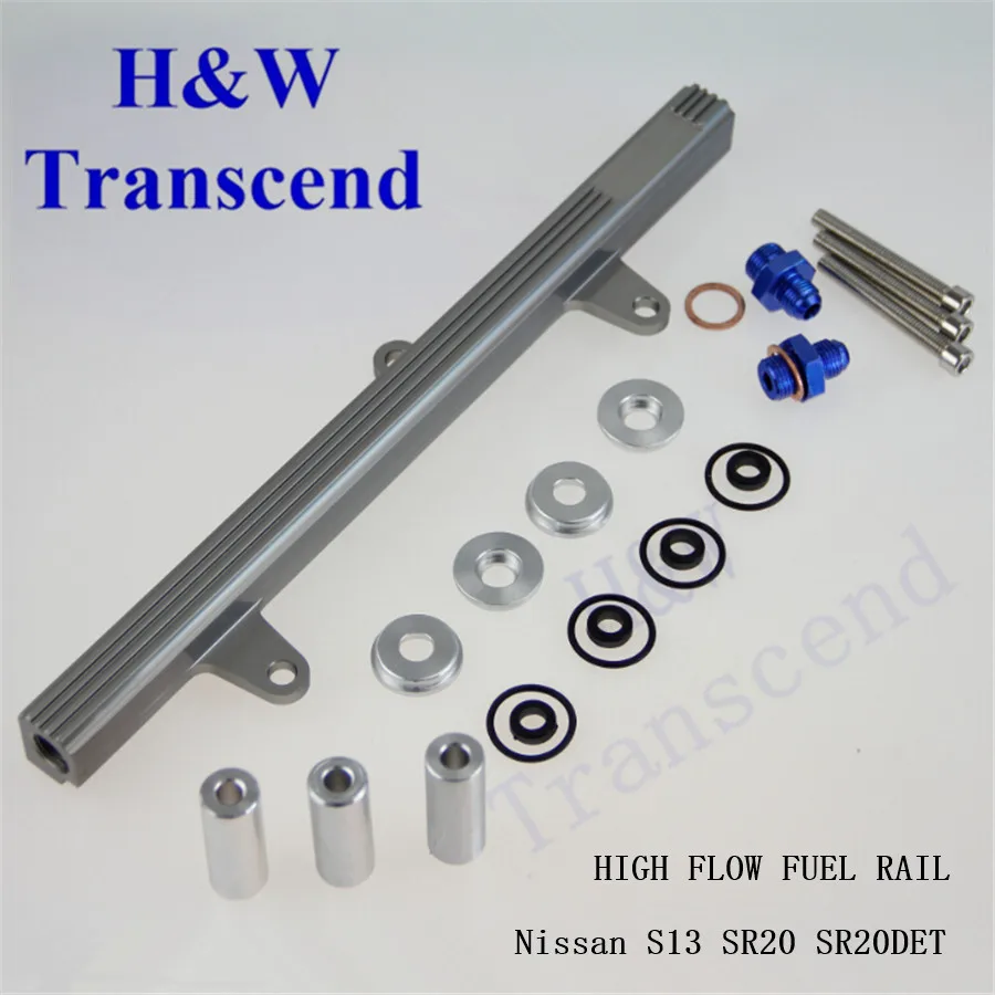 High Flow Top Feed Injector Fuel Rail For Nissan Silvia 240SX S13 SR20 SR20DET grayinjector