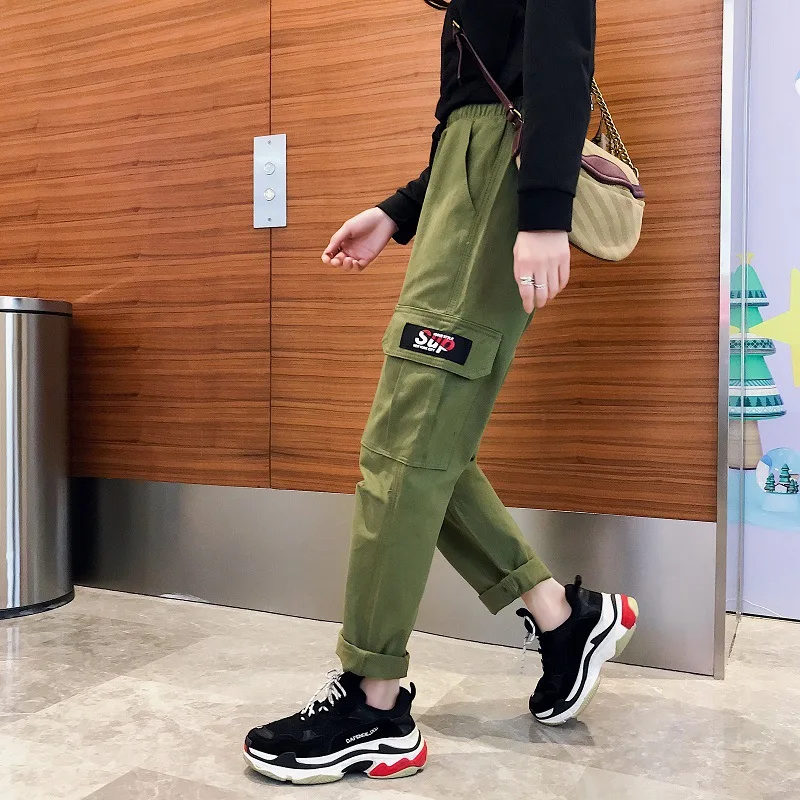 

couple overalls streetwear mid big packet summer 2019 pants women long loose leisure fashionable punk ladies wide trousers