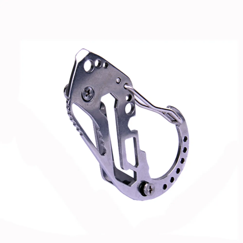 

Stainless Steel Bottle Opener Keychain Multi-function Key Clip Pocket Tools Q1114*20