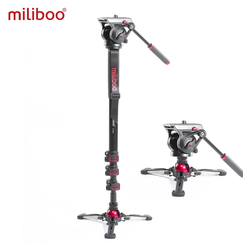 Miliboo-monopié de vídeo con cabeza de arrastre fluido, soporte profesional para cámara DSLR, videocámara de viaje, carga de 10kg, MTT705 II