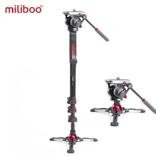 Miliboo MTT705 Ⅱ kamera wideo Monopod z płynną głowicą do przeciągania profesjonalna kamera do lustrzanek cyfrowych, kamera podróżna 10kg obciążenia