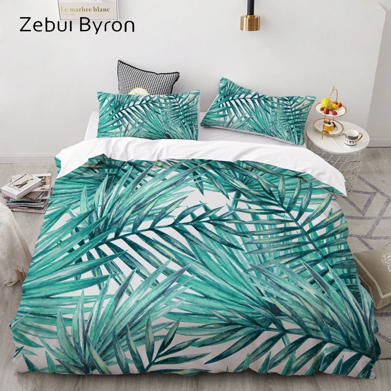 

3D HD Print Bedding Set Custom/King/Europe/USA,Duvet Cover Set Queen/King,Quilt/Blanket Cover Set Bedclothes Nordic eucalyptus