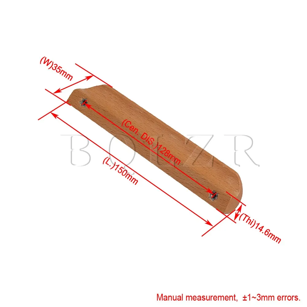 BQLZR 10 шт. 128 мм Шаг деревянная ручка для комода ручка для ящика шкафа Мебельная ручка с отверстиями центры для шкафов