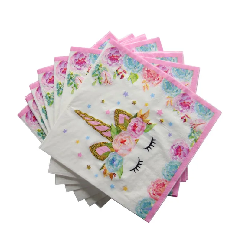 

Unicorn Party Paper Napkins Event & Party Tissue Napkins Birthday Party Decoration Kids Baby Shower Party Supplies