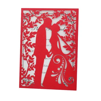 

laser cut wedding elegant attractive design cardboard invitation card marriage