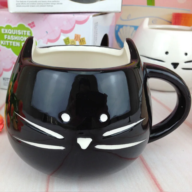 

1 pc Cute Cat Animal Coffee Milk Mug Creative Ceramic Cups Porcelain Tea Mugs Breakfast Drinkware HA
