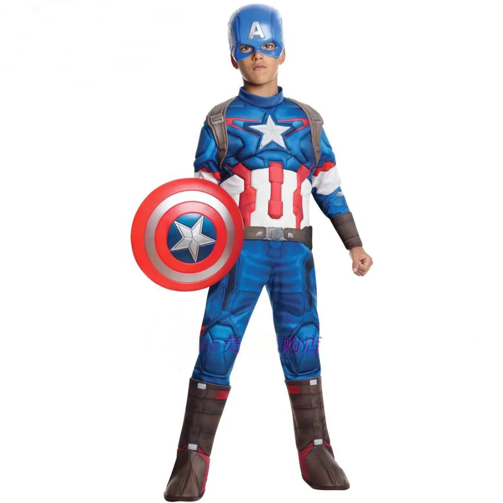 

Avengers 3 Infinity War Captain America Muscle Cosplay Costume For KIDS MASK AND SHEILED FOR PICK